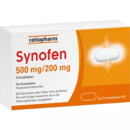 SYNOFEN 500 mg/200 mg apvalkotās tabletes, 20 gab