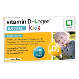 VITAMIN D-LOGES 5 600 I.U. košļājamās tabletes bērniem, 15 gab