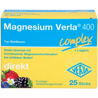 MAGNESIUM VERLA 400 Wild Berry Direct granulas, 25 gab