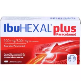 IBUHEXAL plus paracetamols 200 mg/500 mg apvalkotās tabletes, 20 gab