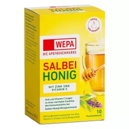 WEPA Salvija + medus + C vitamīns + cinka pulveris, 10X10 g
