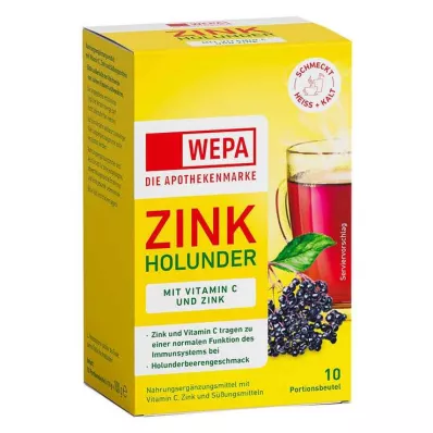 Wepa cinka plūškoks + C vitamīns + bezcukura pulveris, 10x10 g