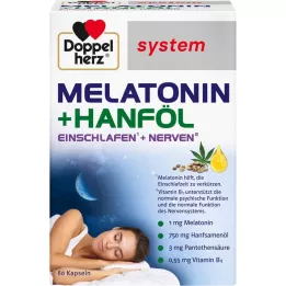 DOPPELHERZ Melatonīna + kaņepju eļļas sistēmas kapsulas, 60 gab