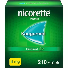 NICORETTE Košļājamā gumija 4 mg svaigmētras, 210 gab