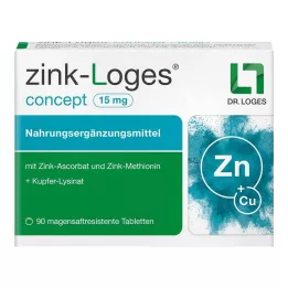 ZINK-LOGES koncepcija 15 mg zarnās apvalkotās tabletes, 90 gab