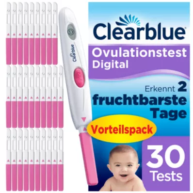 CLEARBLUE Ovulācijas tests digitālais, 30 gab